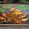 Tranh cửu ngư quần hội hoa sen